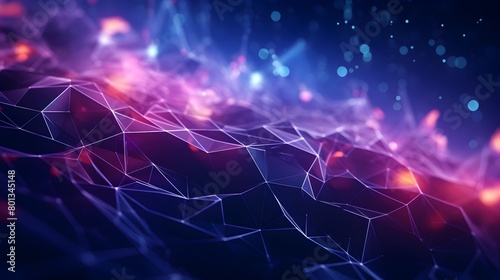 Embark on a visual journey through the realms of technology and science with a mesmerizing abstract background  showcasing a delicate interplay of mesh  net  and geometric shapes in breathtaking HD