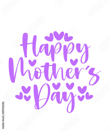 Mother’s Day typography clip art design on plain white transparent isolated background for sign, card, shirt, hoodie, sweatshirt, apparel, tag, mug, icon, poster or badge