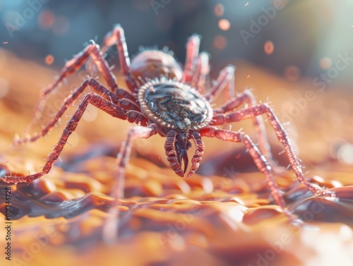 Lyme Disease Bacteria Visualized in a D Rendered Macro Perspective © Sittichok