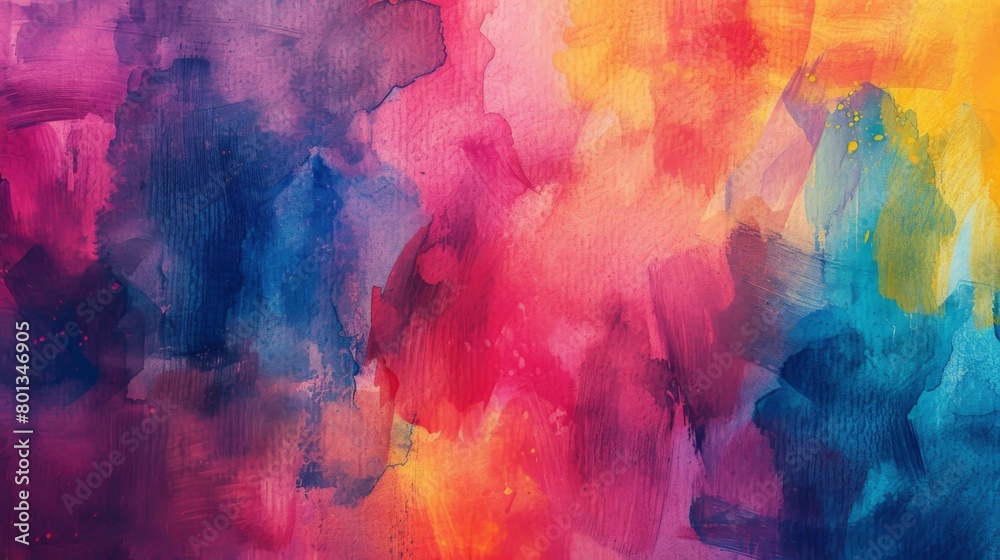 Collection of hand drawn abstract watercolor backgrounds