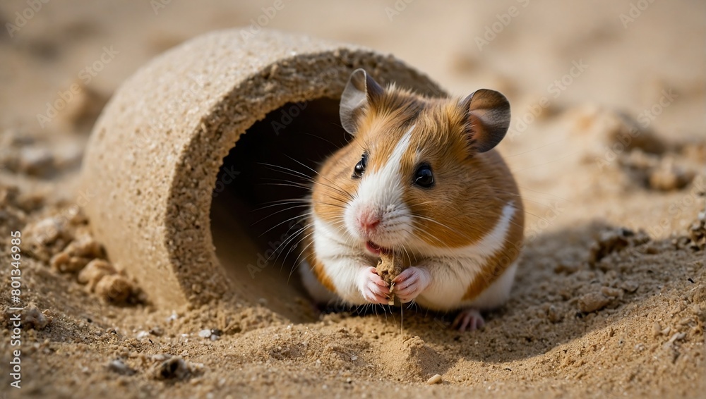 Hamster in the sand Hamster in the sand