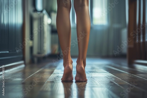 beautiful female legs. Hair removal concept. ai generated