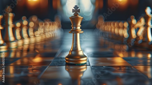 Golden King s Regal Presence Dominates the Chess Battlefield