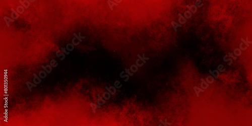 Red realistic fog or mist brush effect smoke vape texture overlays vector cloud. Abstract smoke exploding cumulus clouds. Eerie black background with billowing red smoke on black photo