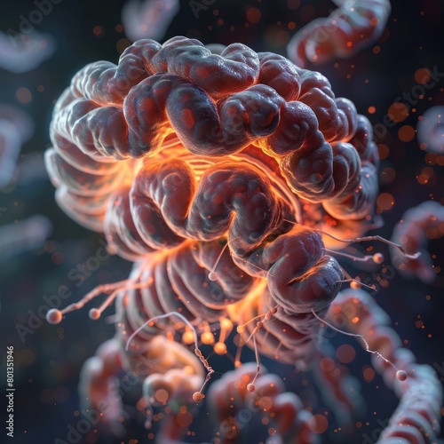 Macro D Rendering of Gastroenteritis A Digital of a Common Stomach Infection