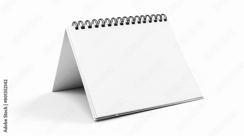 A blank calendar shown in isolation against a white backdrop. A blank calendar shown in isolation against a white backdrop.