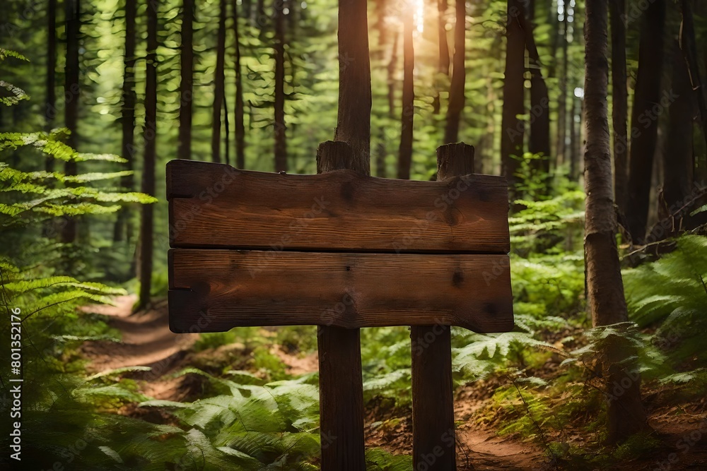 sign in the woods