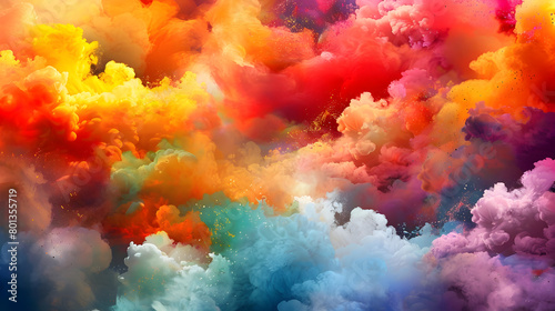 Colorful smoke effect that is interesting and intriguing. Generative AI