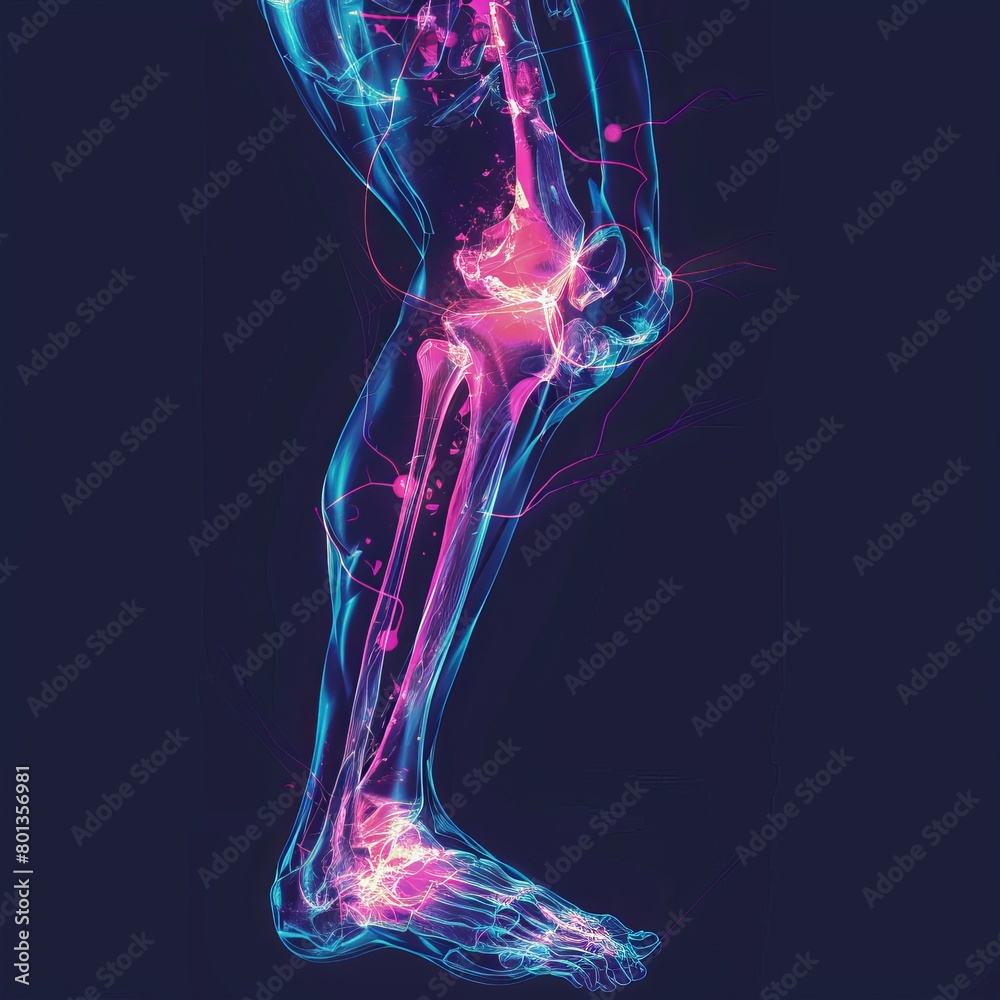 Joint pain anatomy medical concept Illustration