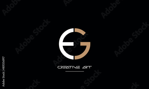 GE, EG, G, E abstract letters logo monogram