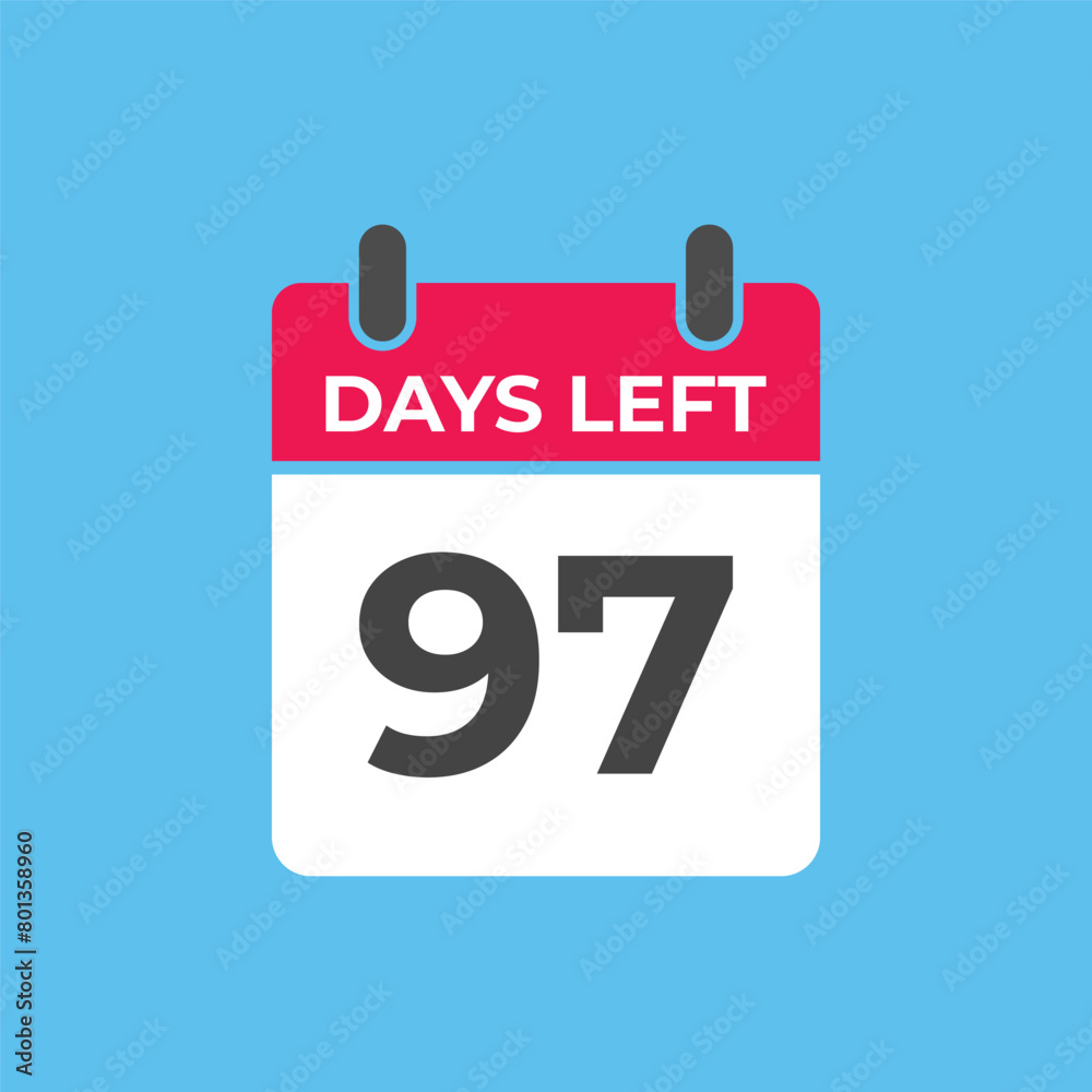 97 days to go countdown template. 97 day Countdown left days banner design. 97 Days left countdown timer
97 days to go countdown template. 97 day Countdown left days banner design. 97 Days left countdown timer