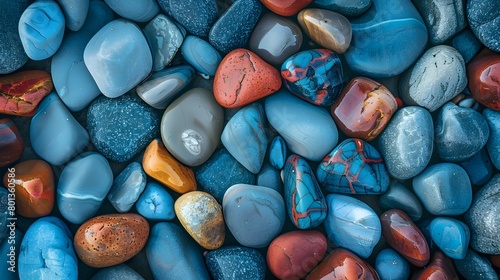 Assorted Colorful Pebbles and Rocks Scattered on the Ground