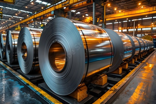 Cold Rolling Process Transforming Steel into Metal photo
