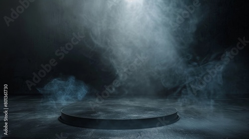 dark blue foggy spotlight