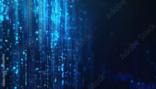 A matrix emitting electric blue lights in a symmetrical pattern