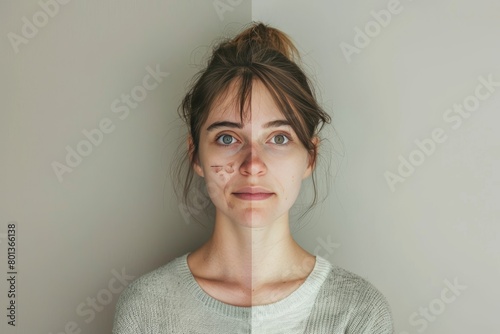 Aging stage portraits and genotype portrayals: exploring wrinkles due to old age and white aging narratives through tired age discussions. photo
