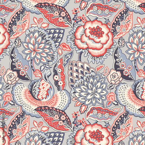 An amazing floral seamless indian chintz pattern for design prints 