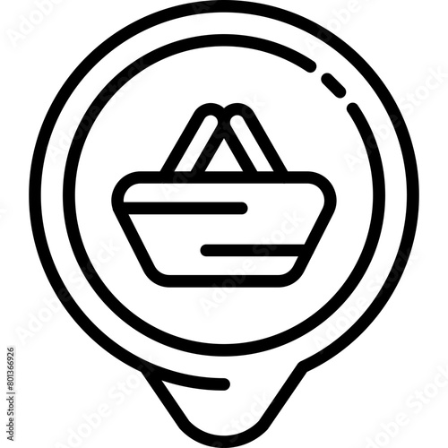 Grocery Shop Location Icon