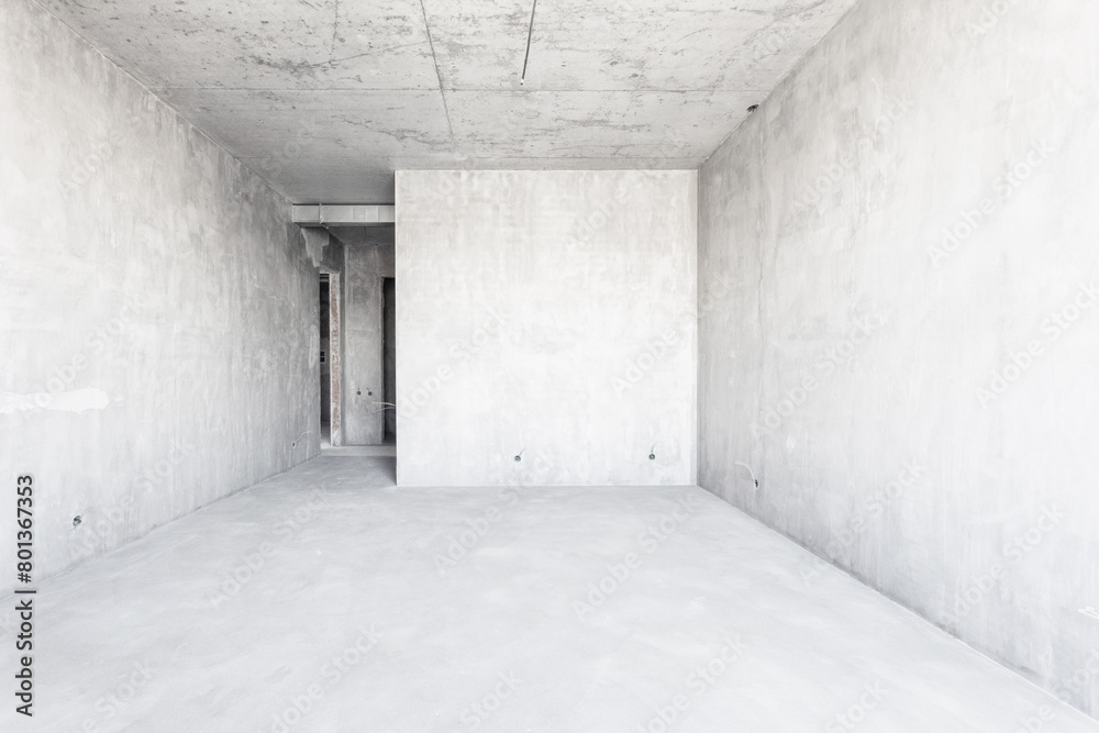 custom made wallpaper toronto digitalinterior of the apartment without decoration in gray colors. rough finish