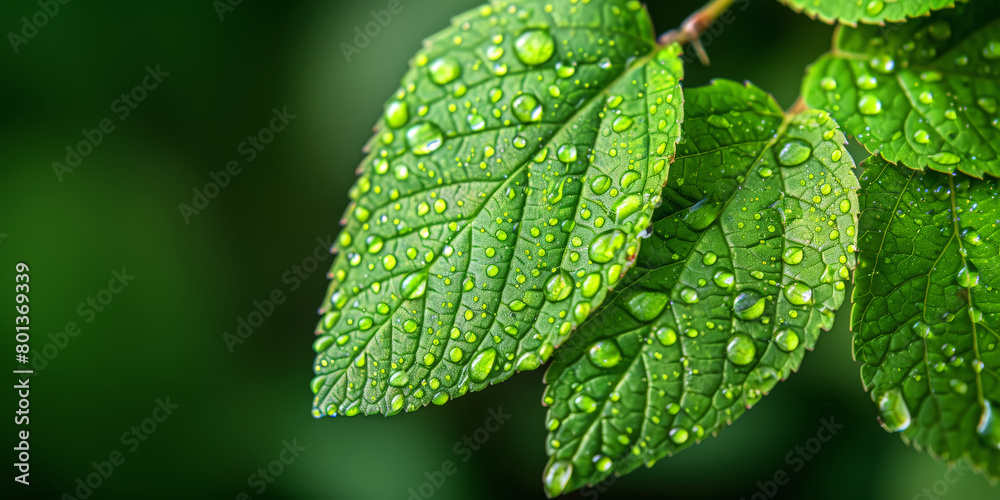 Drops Of Water On Green Leaves Banner With Copy Space. Ai Generated
Drops Of Water On Green Leaves Banner With Copy Space. Ai Generated