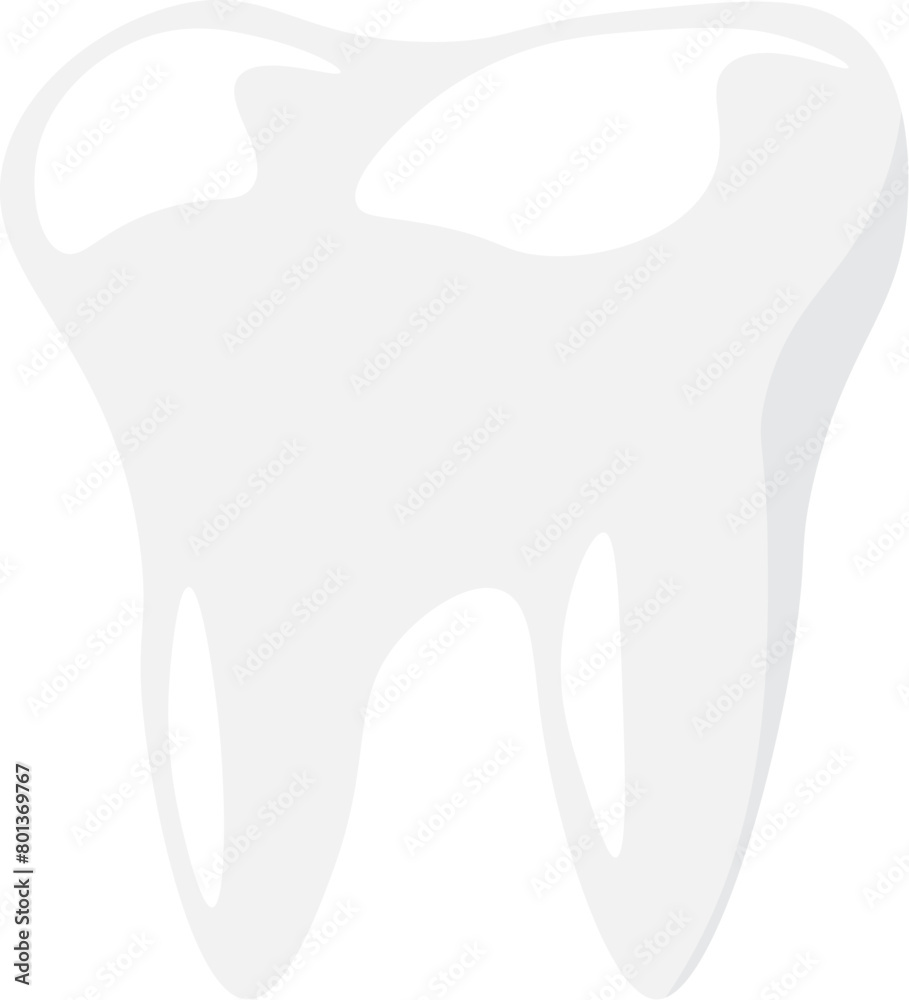 Healthy undamaged tooth icon. Baby molar, medical stroked cartoon element for modern and retro design. Simple color vector pictogram isolated on white background Healthy undamaged tooth icon. Baby molar, medical stroked cartoon element for modern and retro design. Simple color vector pictogram isolated on white background