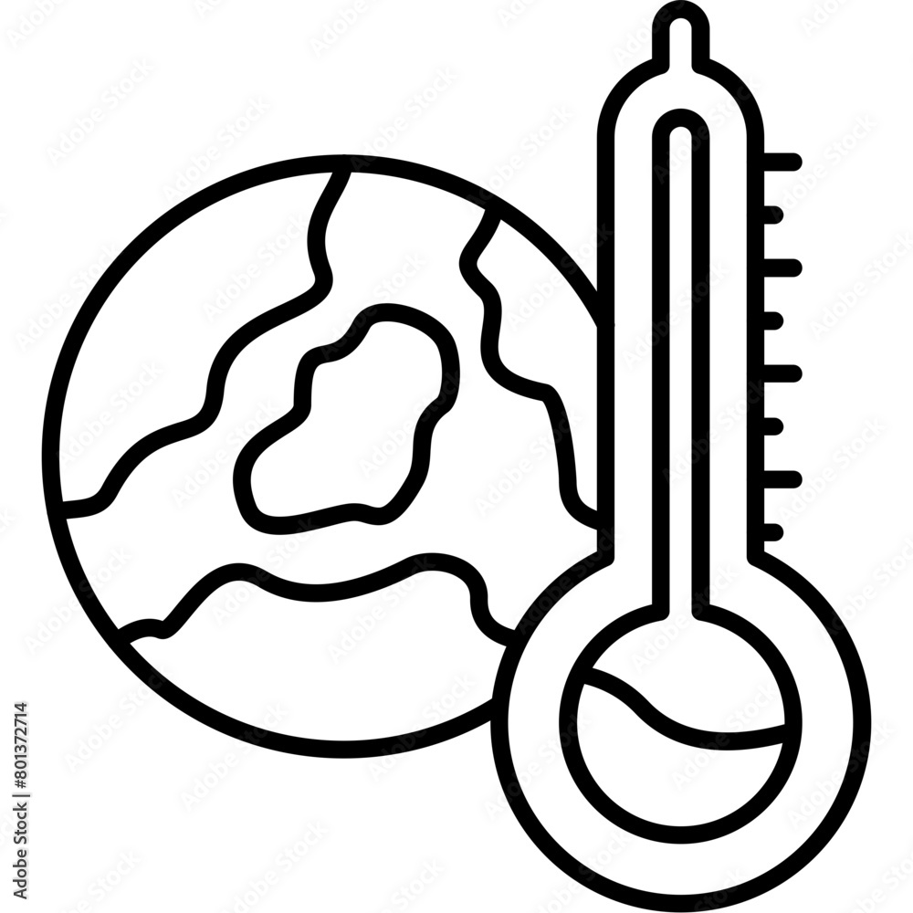 Earth Temperature Icon