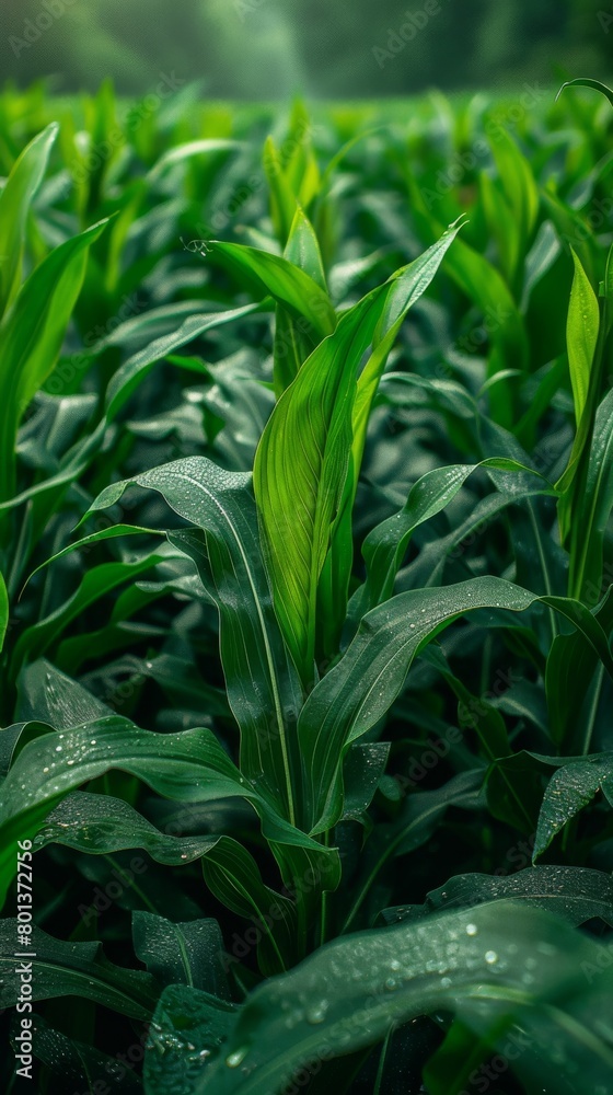 Obraz premium Vibrant Macro Photography of Cornfield: Capturing Nature's Beauty in Detail
