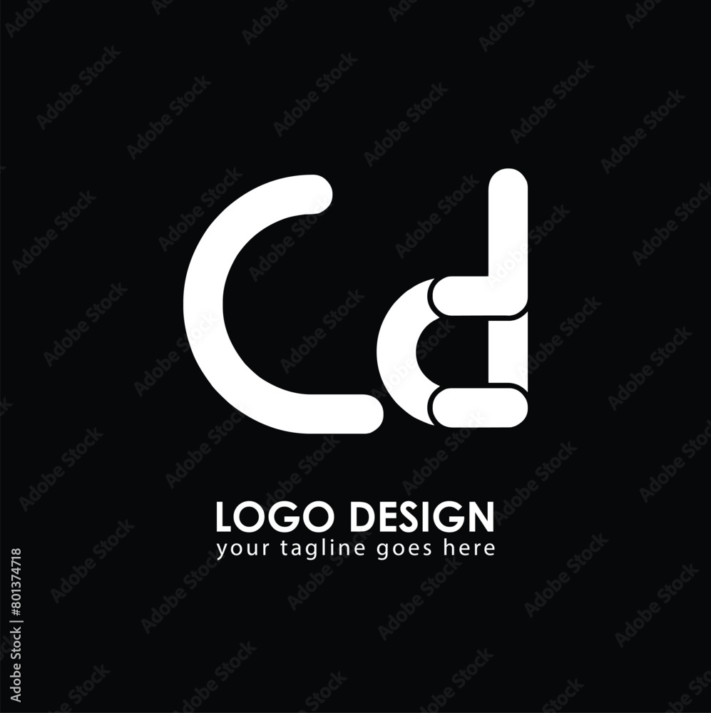 CD CD Logo Design, Creative Minimal Letter CD CD Monogram