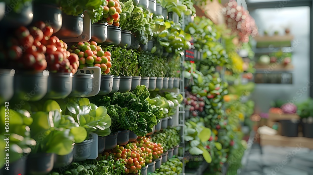 Innovative Hydroponic Vertical Farm Revolutionizing Urban Agriculture with Clean Minimal D Rendering