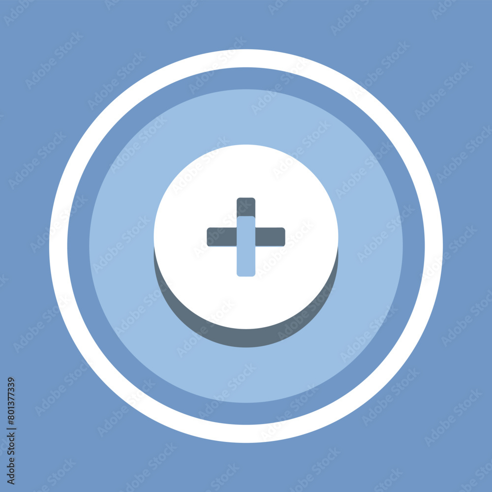 Add icon vector. Plus icon vector in trendy flat style. Medical cross icon image, Medical cross icon illustration isolated on blue background Add icon vector. Plus icon vector in trendy flat style. Medical cross icon image, Medical cross icon illustration isolated on blue background