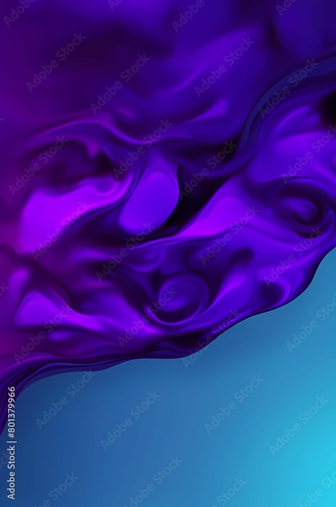 Abstract wavy background in purple and blue hues with a glossy, liquid metal appearance, wallpapers, or graphic design elements. Black blue purple silk satin. Сopy space for text or product Abstract wavy background in purple and blue hues with a glossy, liquid metal appearance, wallpapers, or graphic design elements. Black blue purple silk satin. Сopy space for text or product