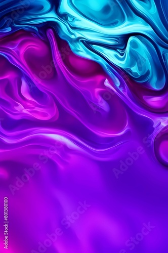 Abstract wavy background in purple and blue hues with a glossy  liquid metal appearance  wallpapers  or graphic design elements. Black blue purple silk satin.   opy space for text or product 