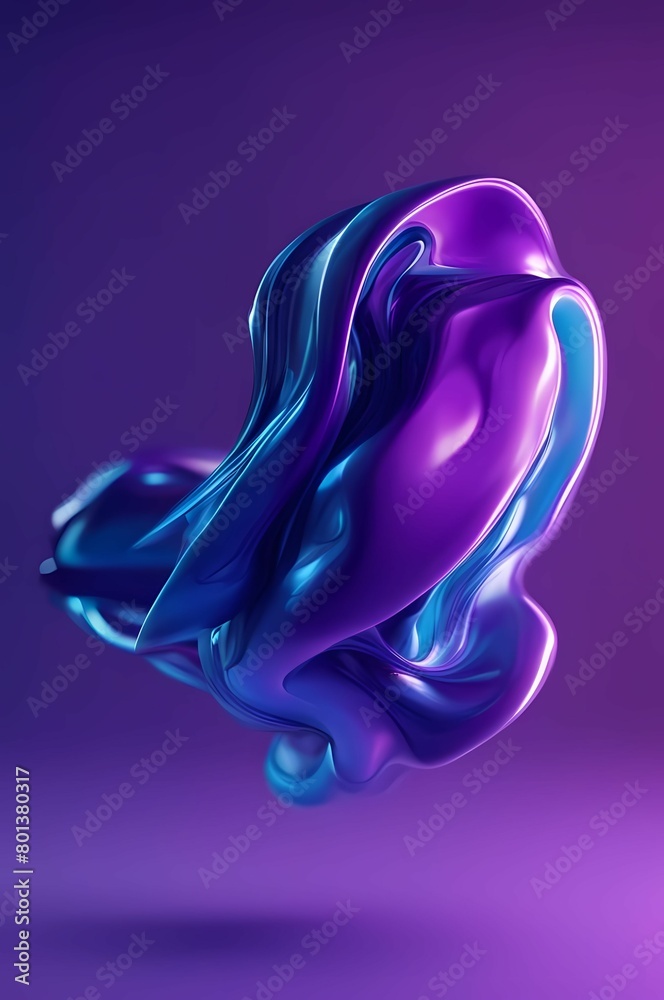 Abstract wavy background in purple and blue hues with a glossy, liquid metal appearance, wallpapers, or graphic design elements. Black blue purple silk satin. Сopy space for text or product Abstract wavy background in purple and blue hues with a glossy, liquid metal appearance, wallpapers, or graphic design elements. Black blue purple silk satin. Сopy space for text or product