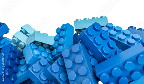blue toy plastic bricks in ...