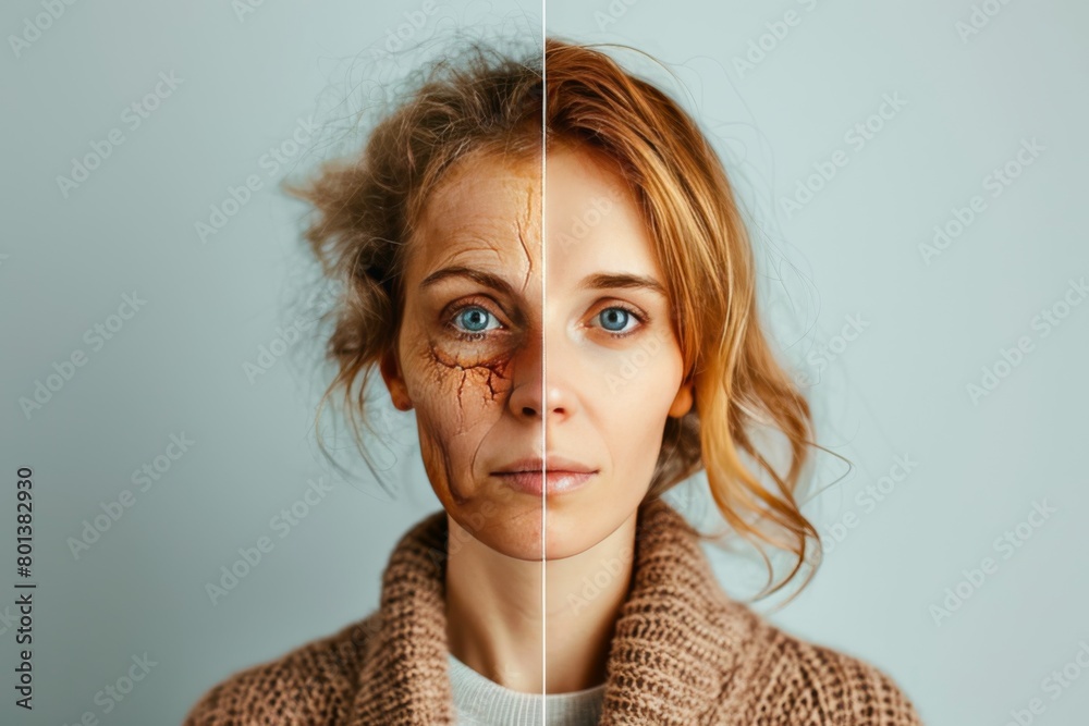 Effects of beauty regimen on aging, dividing facial skin through ...