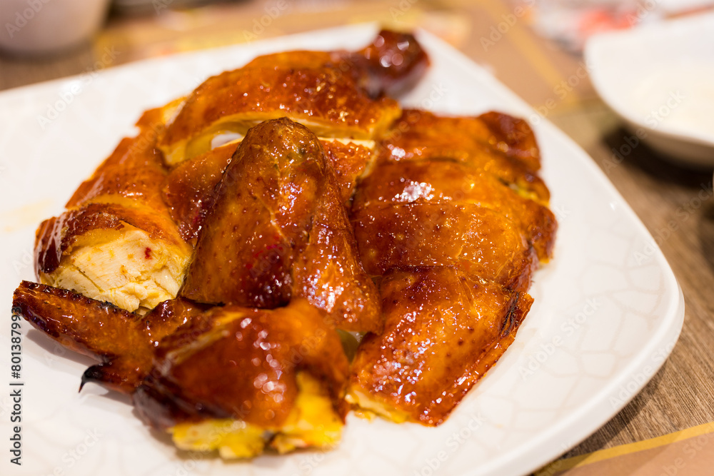 Deep fried chicken in Cantonese cuisine restaurant Deep fried chicken in Cantonese cuisine restaurant