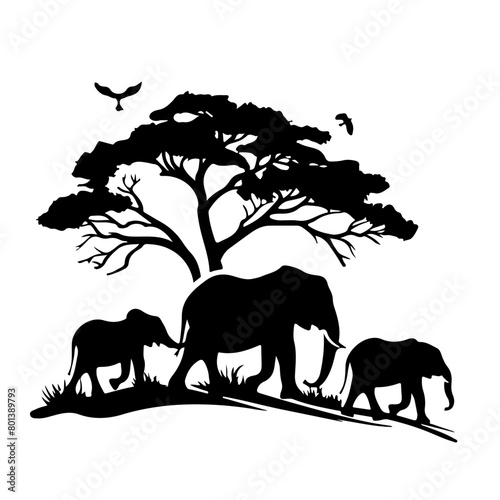 Elephant Silhouettes logo