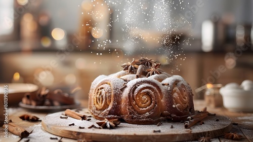 Cozy Cinnamon Roll Cake in ...
