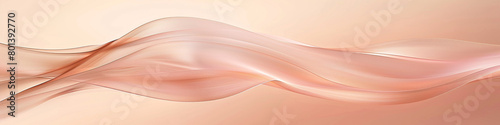 A light peach wave, soft and subtle, sweeps gently across a peach background, evoking a sense of softness and serenity.