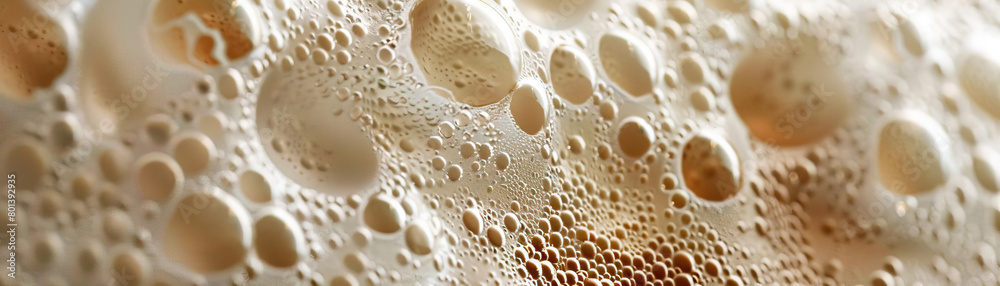 Frothy Milk Foam Art: Close-Up of Textured and Frothy Milk Foam Art in Coffee Beverage Frothy Milk Foam Art: Close-Up of Textured and Frothy Milk Foam Art in Coffee Beverage
