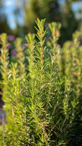 photo of rosemary plant in the garden  shot on iphone pro max 