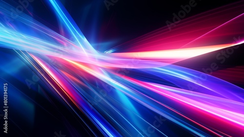 A high-resolution photo of a futuristic  digital abstract pattern with neon colors and glowing lines 