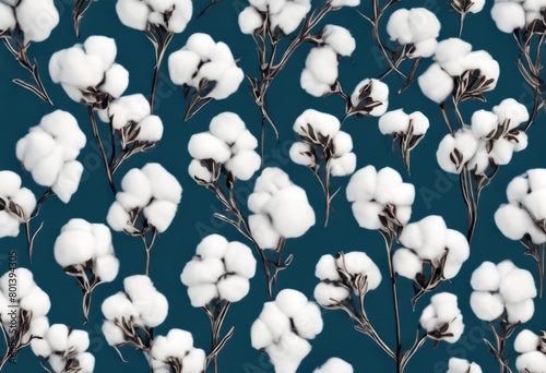 'pattern Vector cotton leaves print fashion stems branches Vintage floristic plant accessories textiles decorative stylish background Flower Texture Design Summer Paper'