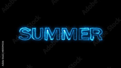 Glowing neon energy text icon illustration background.