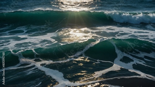 waves crashing on the rocks