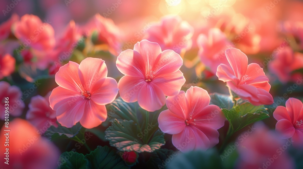 Transport viewers to a botanical wonderland with an image showcasing the vibrant blooms and cascading foliage of Pelargonium peltatum, its delicate petals and lush greenery creating a tapestry Transport viewers to a botanical wonderland with an image showcasing the vibrant blooms and cascading foliage of Pelargonium peltatum, its delicate petals and lush greenery creating a tapestry