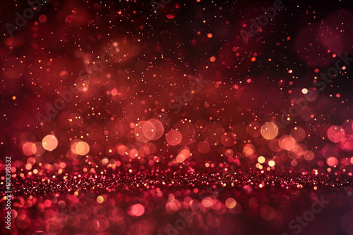 Burgundy Red Glitter Defocused Abstract Twinkly Lights Background, sparkling blurred lights with rich burgundy hues.