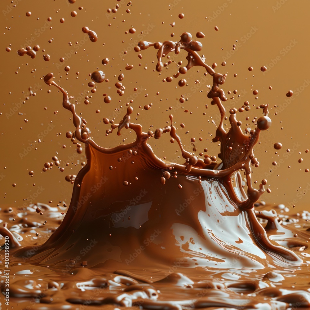 Photo of a chocolate cream waves Photo of a chocolate cream waves
