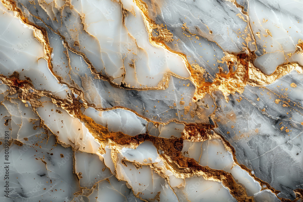 A detailed marble texture with golden veins, showcasing the natural beauty of agate and luxury materials in the style of nature. Created with Ai