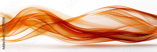 Cinnamon brown wave abstract, warm and spicy cinnamon brown wave flowing smoothly on a white background.